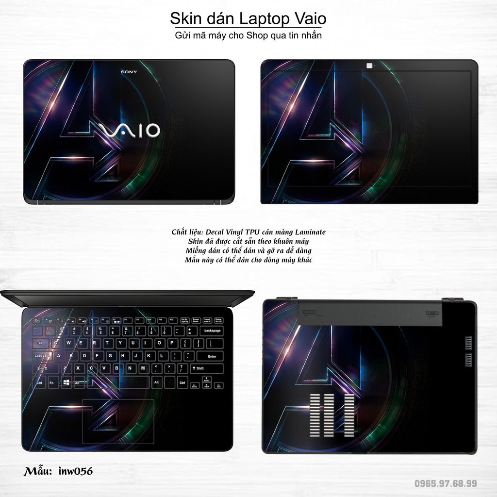 Skin dán Laptop Sony Vaio in hình Inifinity War (inbox mã máy cho Shop)