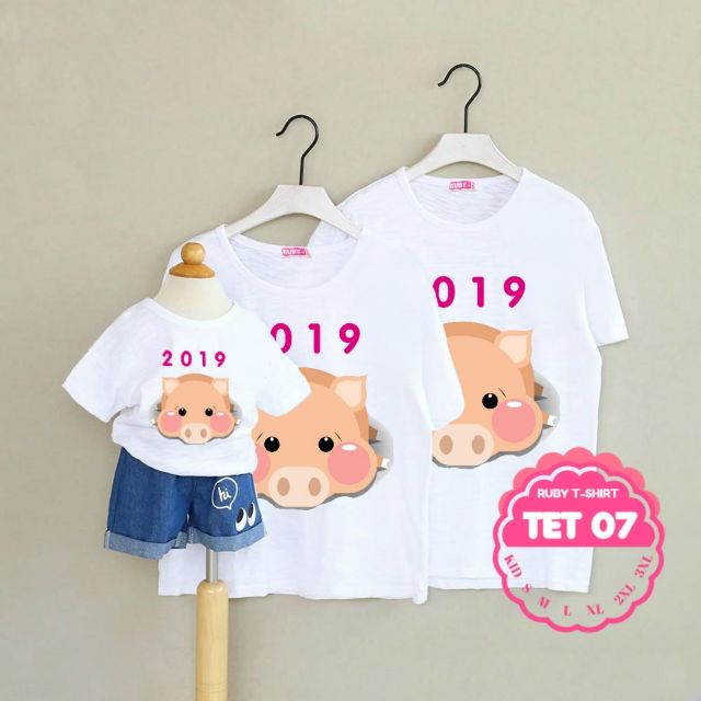 Áo gia đình mẫu mới tết 2019