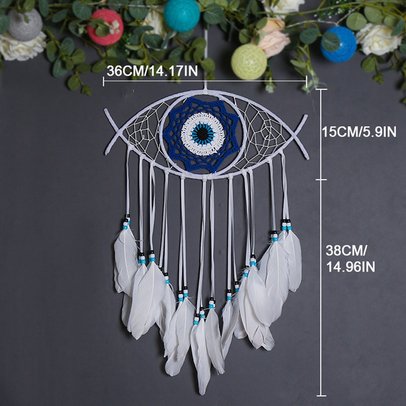 Mắt ác mộng Dream Catchers cho phòng ngủ dệt tay Macrame Dreamcatcher Treo tường Trang trí nội thất Chúc may mắn Quà tặng ban phước