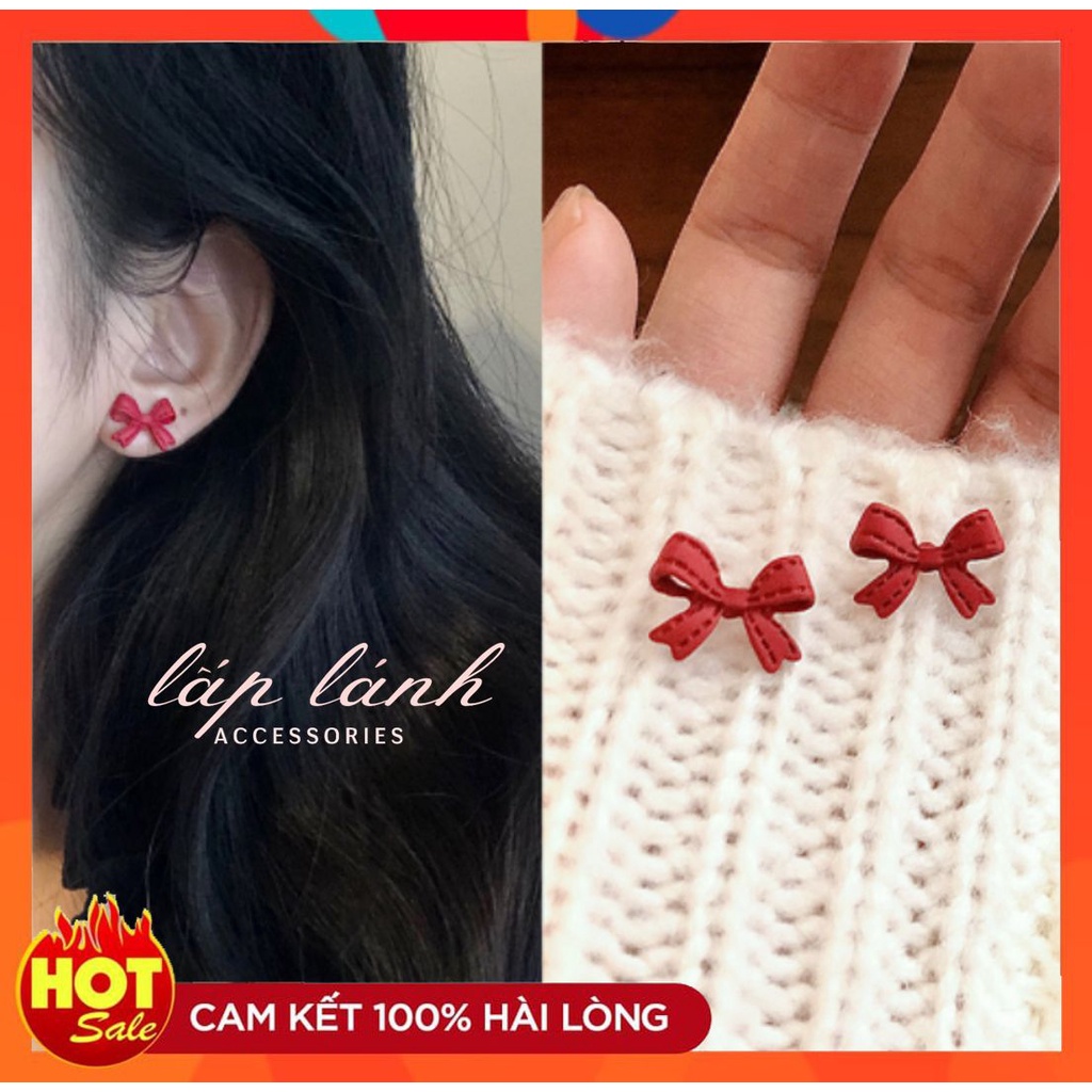 [HOT] BÔNG TAI KHUYÊN TAI HÌNH NƠ TRẮNG THỜI TRANG MÙA HÈ PHONG CÁCH HÀN QUỐC 221BT013