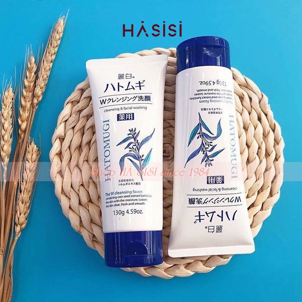Sữa Rửa Mặt Chiết Xuất Hạt Ý Dĩ HATOMUGI CLEANSING &amp; FACIAL WASHING 130g