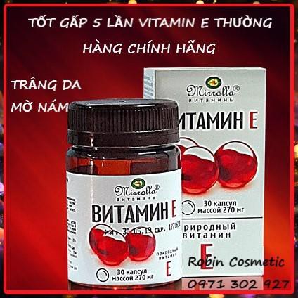 [SÁNG DA-MỜ NÁM] VITAMIN E ĐỎ NGA 400MG SANOFI - CHUẨN AUTH- TỐT GẤP 5 LẦN VITAMIN E THƯỜNG