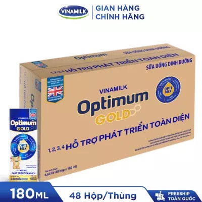 Thùng 48 Hộp Sữa Bột Pha Sẵn Optimum Gold 180ml.