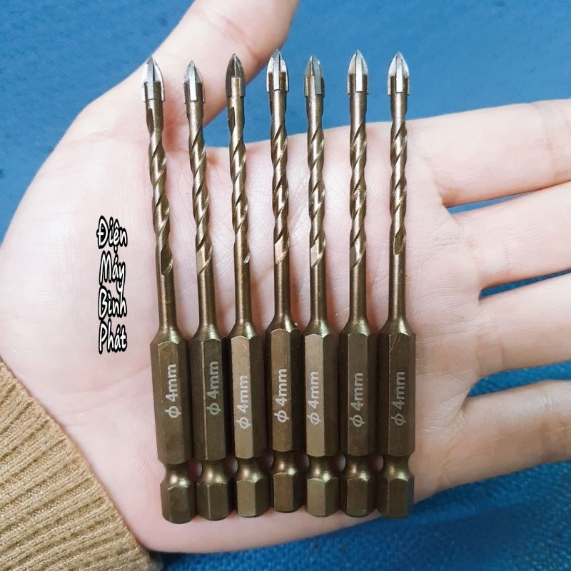 Mũi Khoan Đa Năng Chuôi Lục Giác Sịn Phi 4mm - 6mm -8mm-10mm-12mm