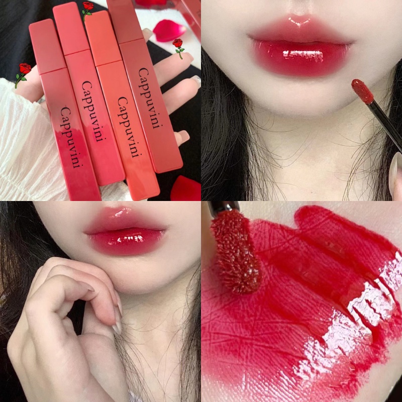 Son Bóng Trong Suốt 6 Màu Tùy Chọn Dưỡng Ẩm Tiện Dụng