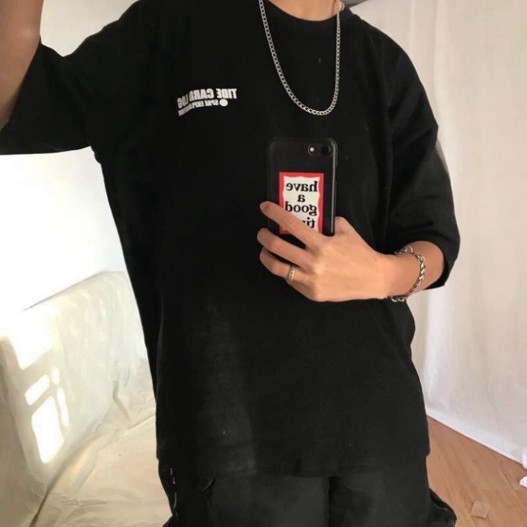 Áo thun tay lỡ unisex, áo phông tay lỡ form rộng, áo thun A304