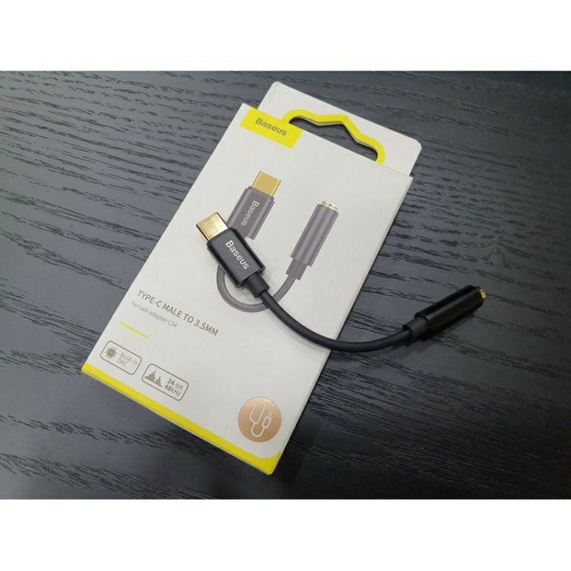 Jack Chuyển Baseus L54 Type C Ra Cổng Tai Nghe 3.5mm hỗ trợ đàm thoại ( Chính Hãng )