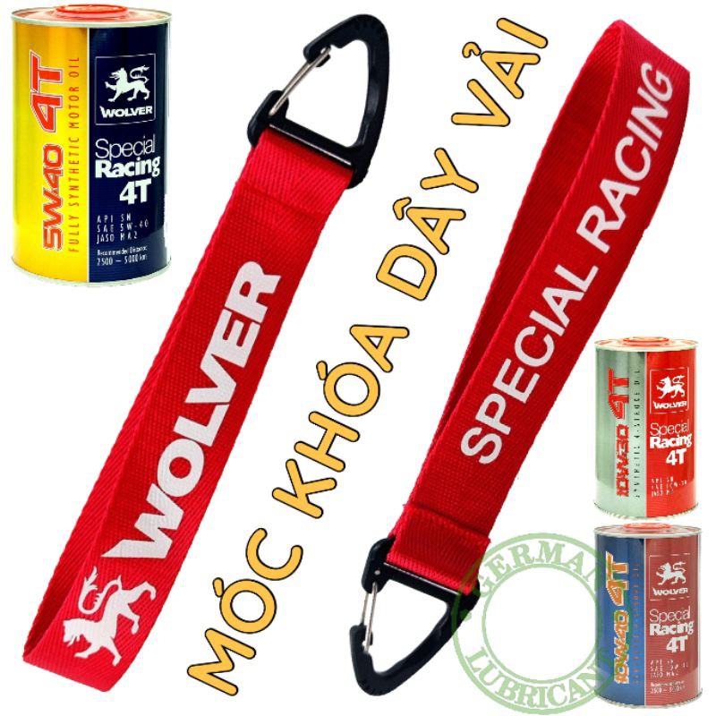 Móc khóa Wolver Special Racing dây vải
