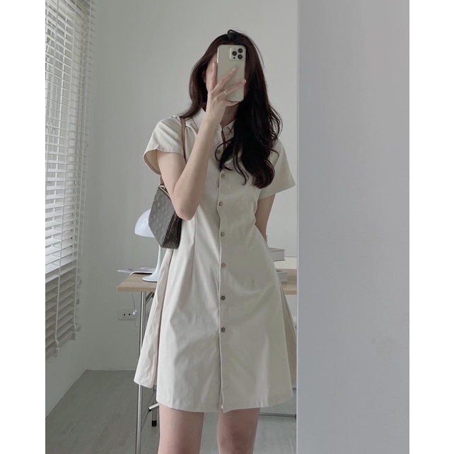 VÁY SƠMI KAKI CÚC DỌC 💕