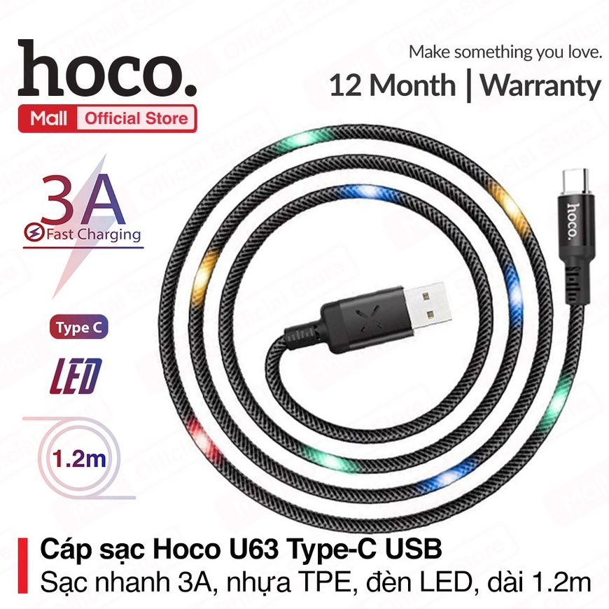 Cáp sạc nhanh Hoco U63 Type-C