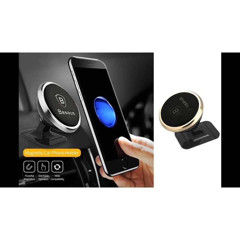 Giá đỡ điện thoại Baseus thông dụng có từ tính xoay được 360 độ gắn trong xe hơi
