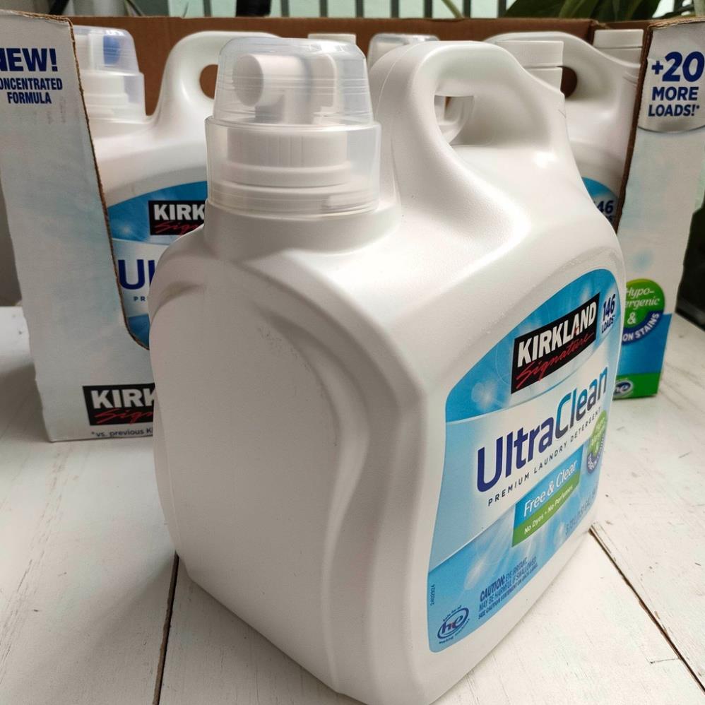 Nước giặt Kirkland Signature Ultra Clean chai 5.73l làm sạch nhưng không làm phai màu vải