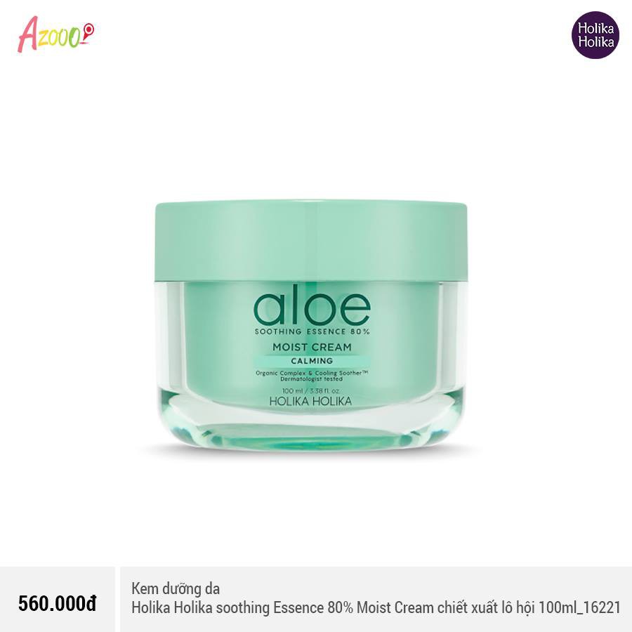 Kem dưỡng da Holika Holika soothing Essence 80% Moist Cream chiết xuất lô hội 100ml