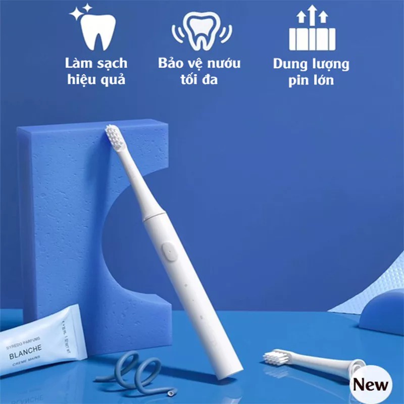 Bàn chải đánh răng điện Xiaomi T100 Rung tần số cao chuyên nghiệp Đầu cọ mềm Cơ thể không thấm nước Làm sạch sâu