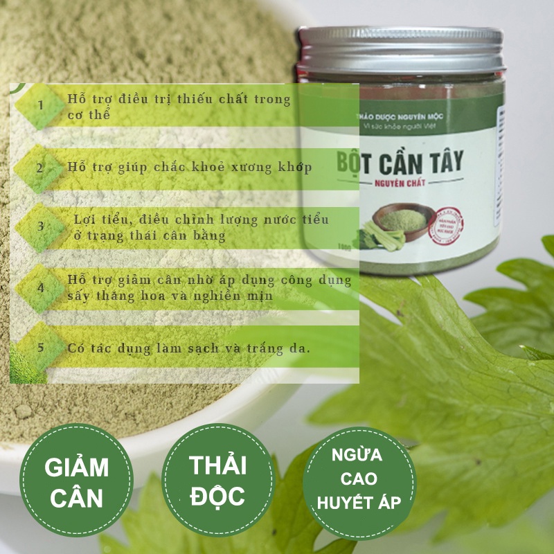 Bột cần tây nguyên chất giảm cân hiệu quả detox thanh lọc cơ thể