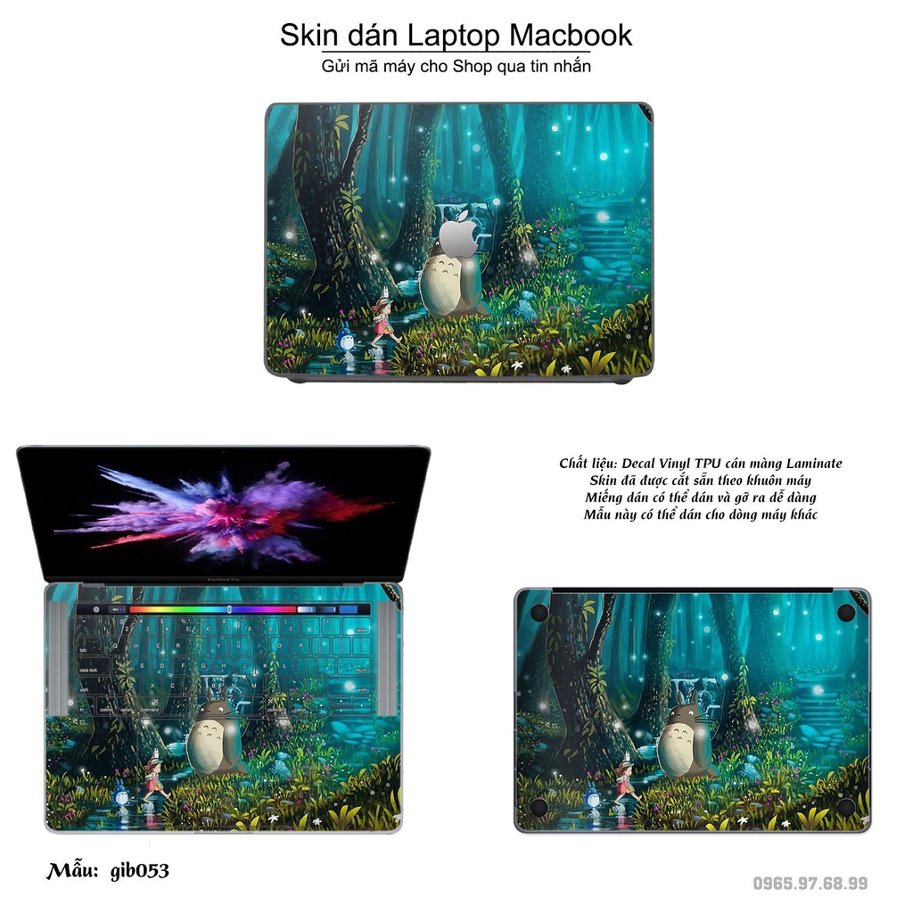 Skin dán Macbook mẫu Ghibli photo (đã cắt sẵn, inbox mã máy cho shop)