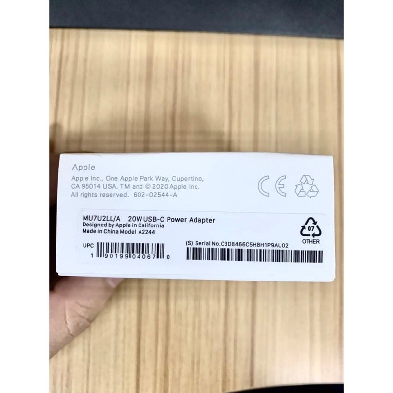 Củ sạc nhanh 20W zin chính hãng Apple cho iPhone 11/ 11 pro/ 11 Promax / 12 / 12 mini / 12 Pro / 12 Promax