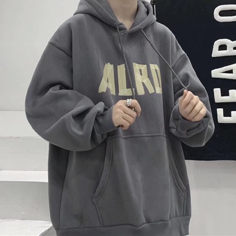 Áo hoodie Dáng Rộng Thoải Mái In Chữ Phong Cách Hip Hop Đường Phố Nhật Bản Cỡ M-5XL Cho Nam