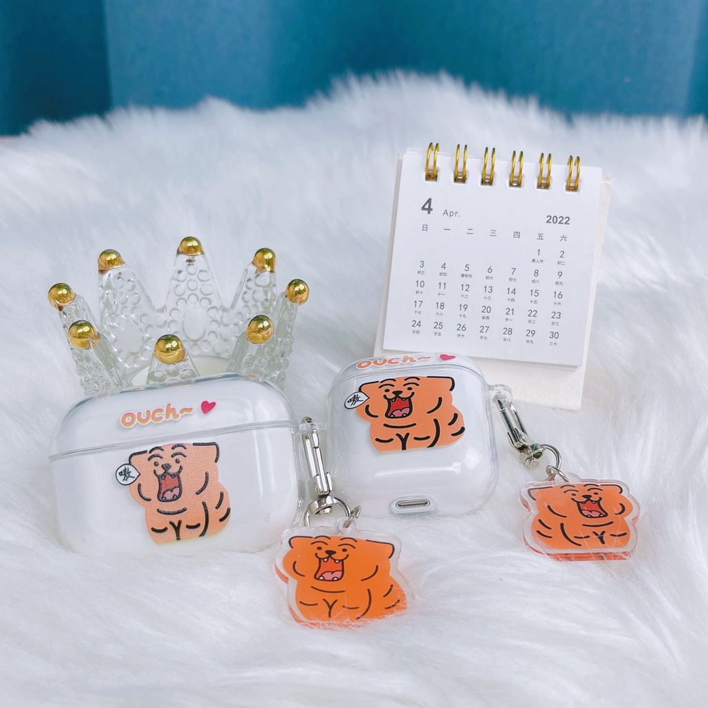 Vỏ Bảo Vệ Hộp Sạc Tai Nghe AirPods 1/2/3/Pro 2021 inPods i12 Kết Nối Bluetooth Bằng TPU Mềm Trong Suốt Hình Động Vật Sáng Tạo