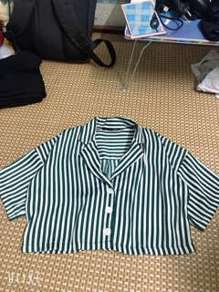 Áo sơ mi croptop Dottie cổ vest