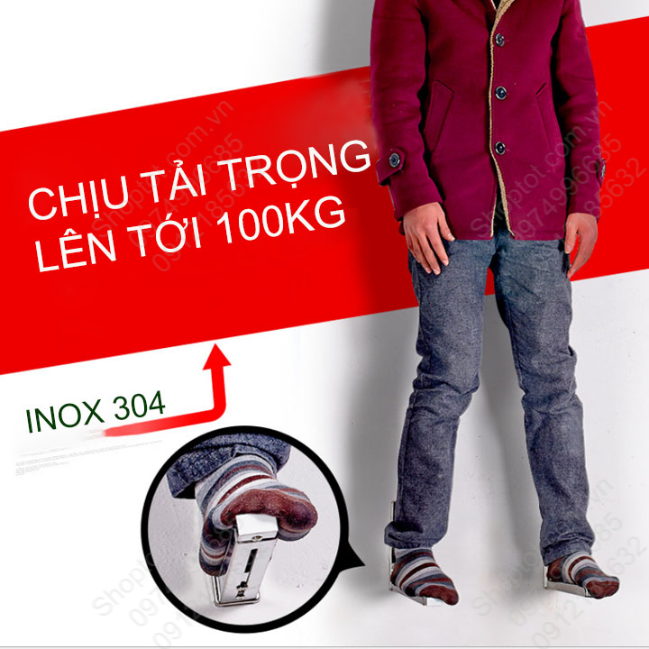 Giá để lò vi sóng treo tường thông minh inox 304, có móc treo, có thể gấp gọn