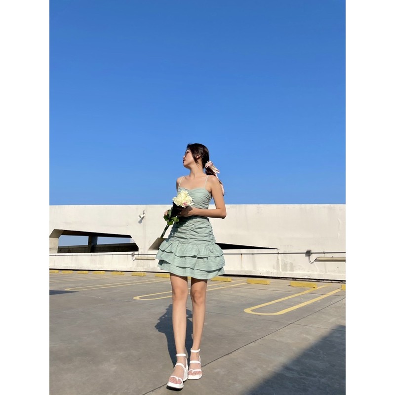 Đầm cotton thêu Macy