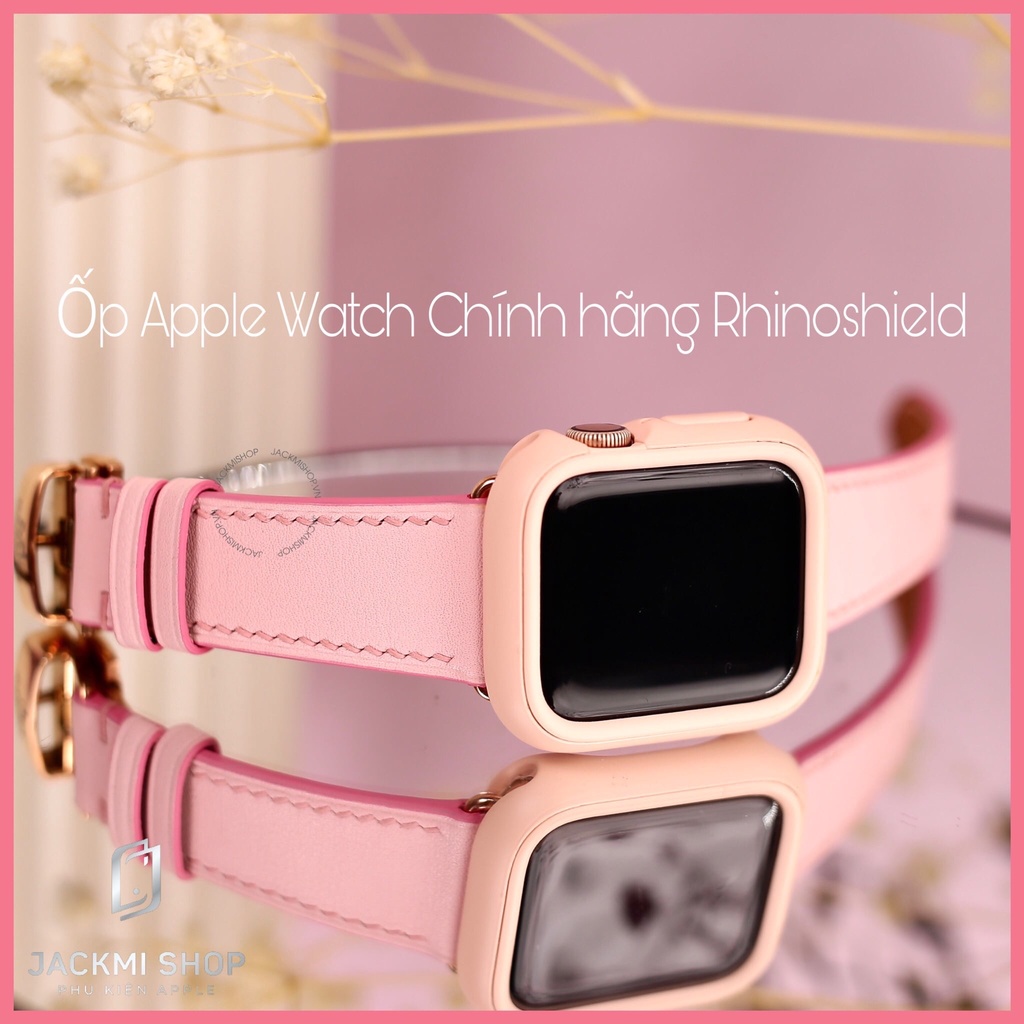 [COMBO 2 MÓN] DÂY DA BÊ SWIFT KHÓA BƯỚM CHO APPLE WATCH + ỐP VIỀN RHINOSHIELD CHO APPLE WATCH (DÂY DA BẢO HÀNH 1 NĂM)