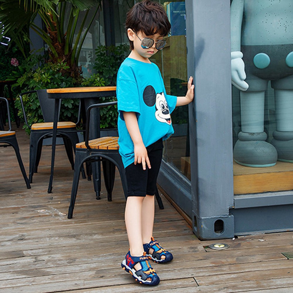 Giày sandal họa tiết người nhện hoạt hình năng động đáng yêu dành cho bé trai