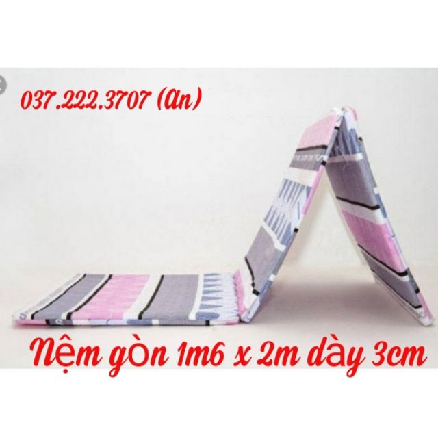 Nệm gòn ép hàn quốc (1m6 x 2m) dày 3cm