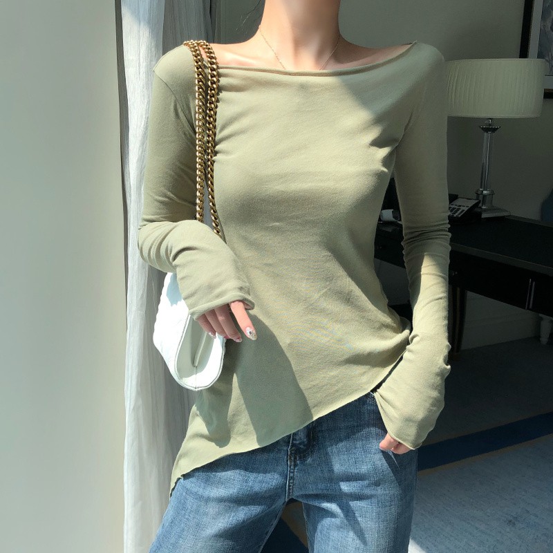Áo thun vạt xéo