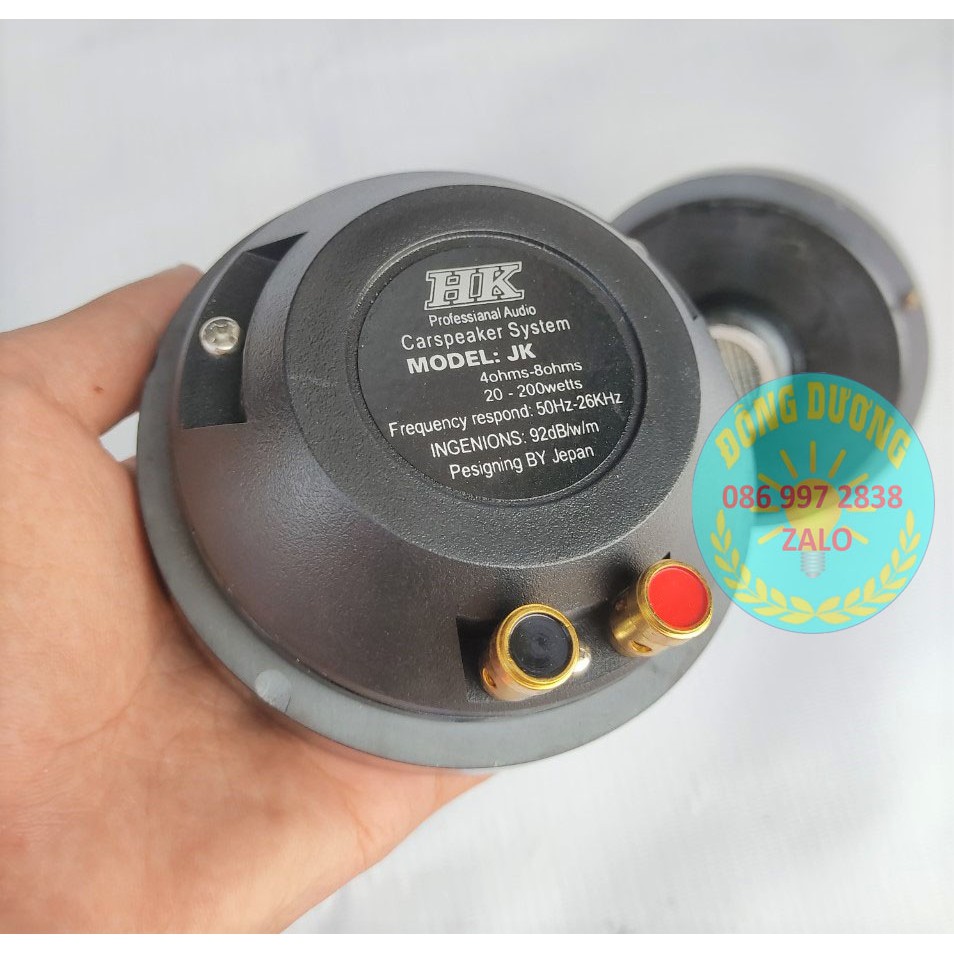 CỦ TREBLE 350 HỒNG KY JK MÀNG TITAN - GIÁ 1 CHIẾC KÈM HỌNG 12X12 VÀ TỤ 1.5 - LOA TRÉP SÂN KHẤU
