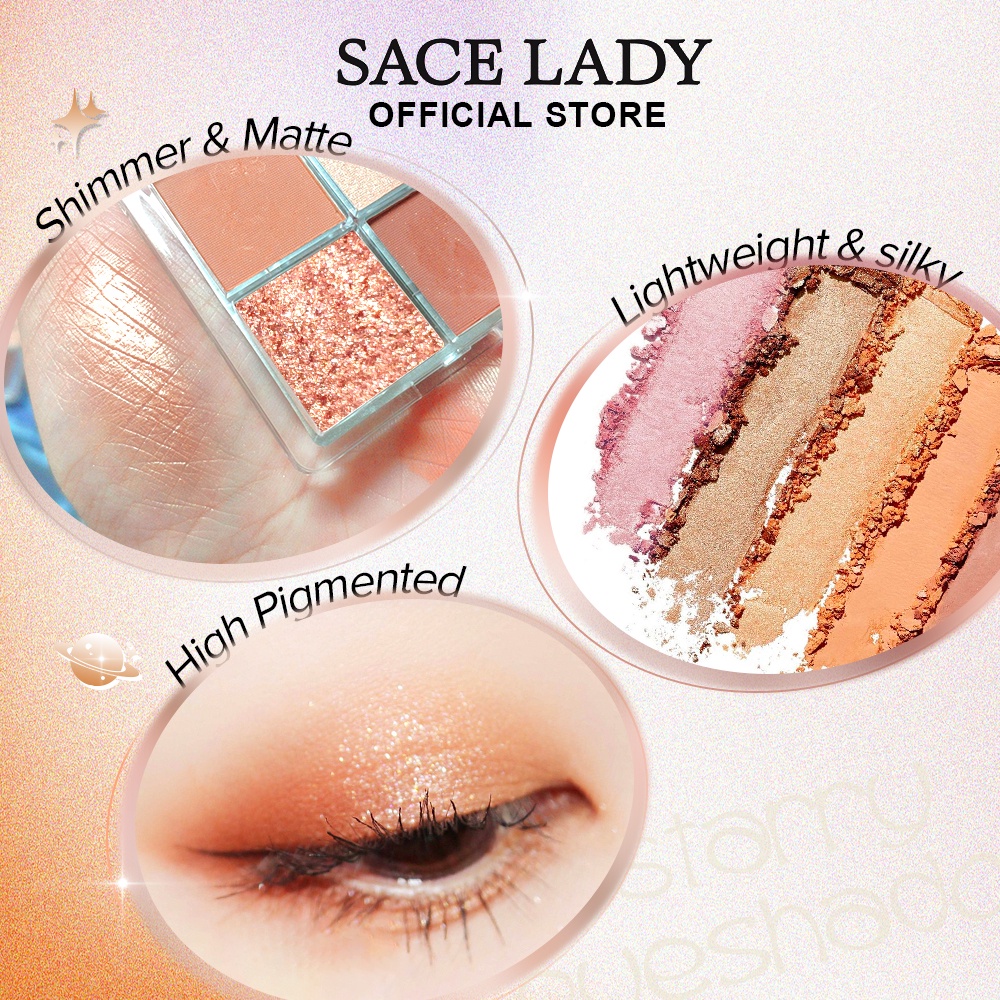 Bảng Phấn Mắt SACE LADY 1.8g Trang Điểm Lâu Trôi