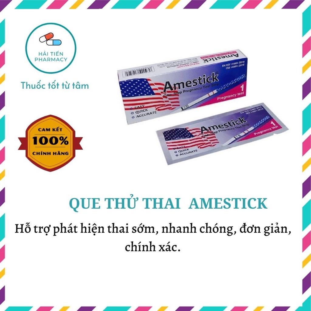 Que thử thai Amestick Tanaphar, test thử thai nhanh, đơn giản, chính xác