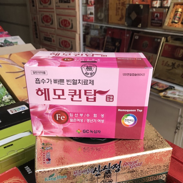 [MẪU MỚI] Viên Uống Bổ Sung Sắt HEMOQUEEN TOP Hàn Quốc, Hộp 120V | BigBuy360 - bigbuy360.vn