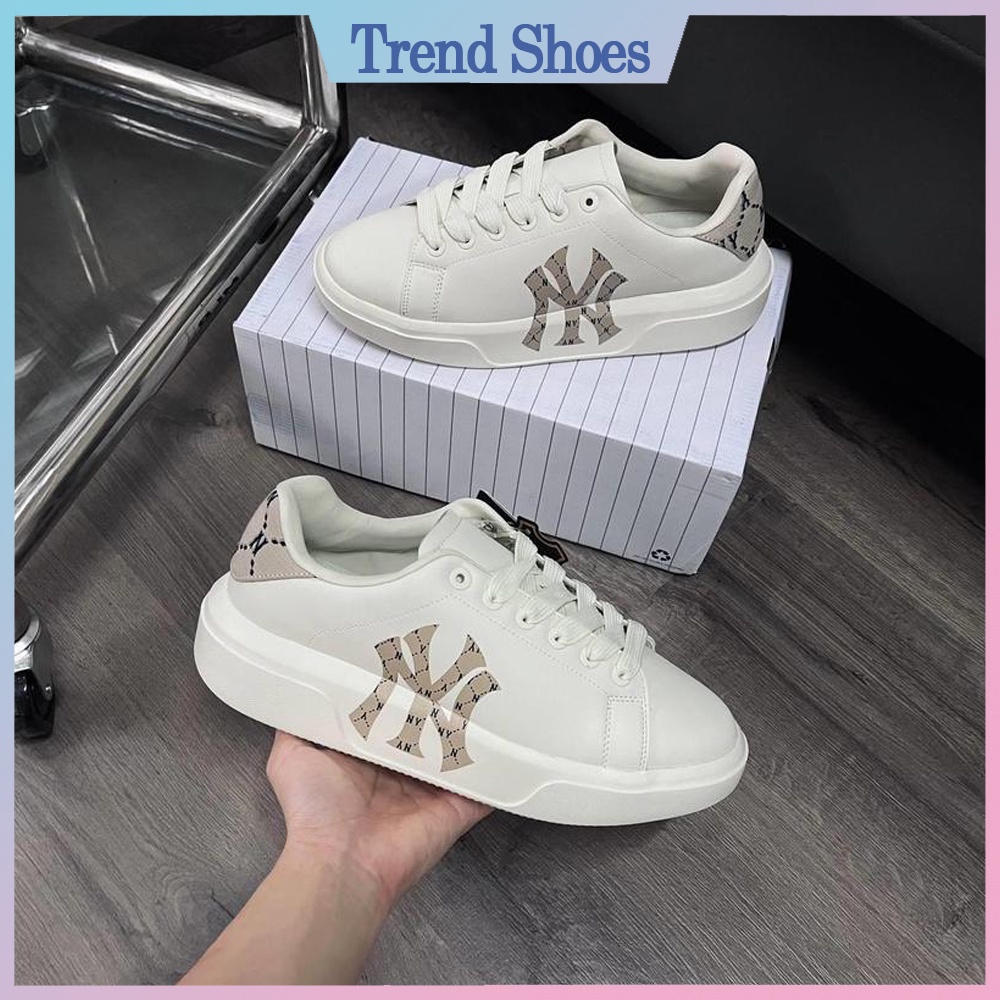 MLB Chunky Classic Heel Dia Monogram NY Yankees Hottrend 2022, Giày MC Queen Đế Tăng Chiều Cao