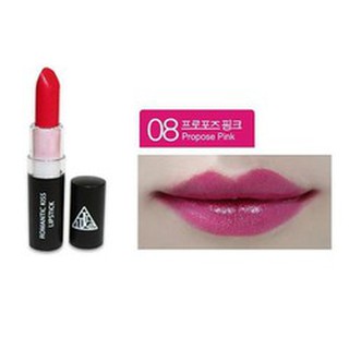 Son lì không chì mềm môi màu đỏ mận jigott romantic kiss lipstick số 08