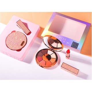 SET MAKEUP 2 MÓN PHẤN MẮT & SON XIXI BEAUTY STARY SKY