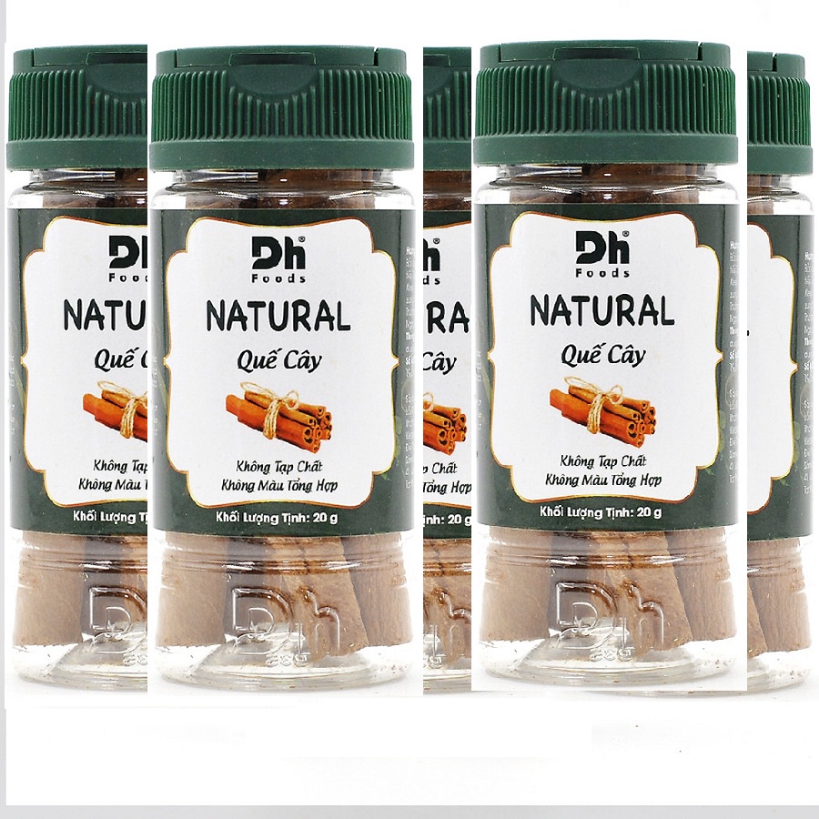( COMBO 5 HŨ) NATURAL Quế Cây 20gr Dh Foods là loại gia vị không thể thiếu của các món ăn Á – Âu