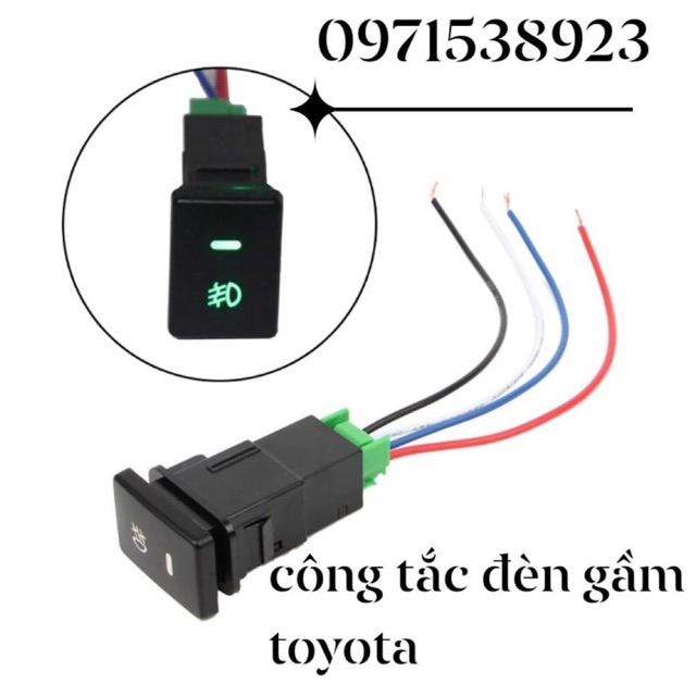 công tắc đèn gầm đèn sương mù toyota lắp zin lỗ chờ trong tap lô xe