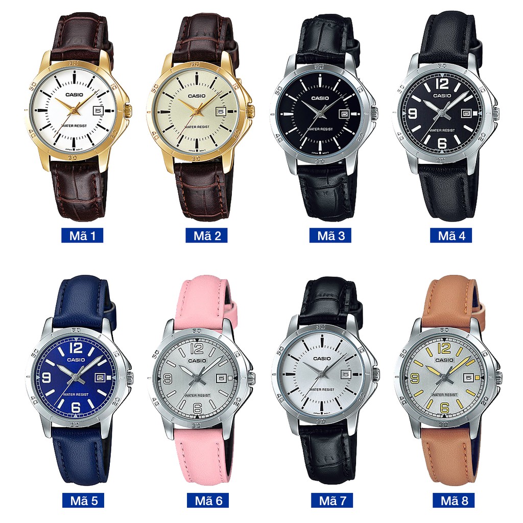 Đồng hồ nữ dây da Casio Standard chính hãng Anh Khuê LTP-V004 Series (30mm) | BigBuy360 - bigbuy360.vn