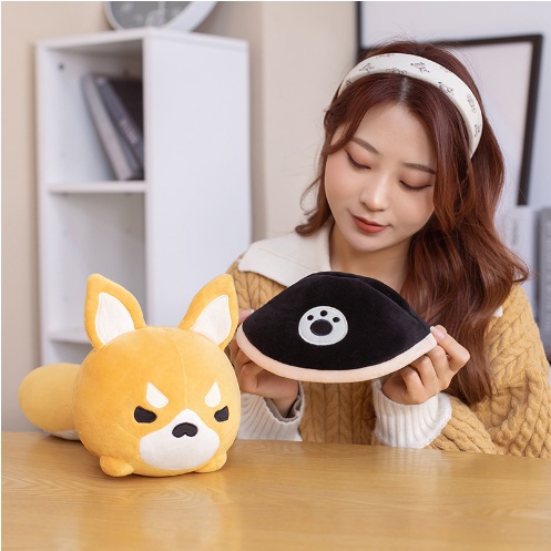 Gối Nhồi Bông Hình Chú Chó Gorou 21*38cm