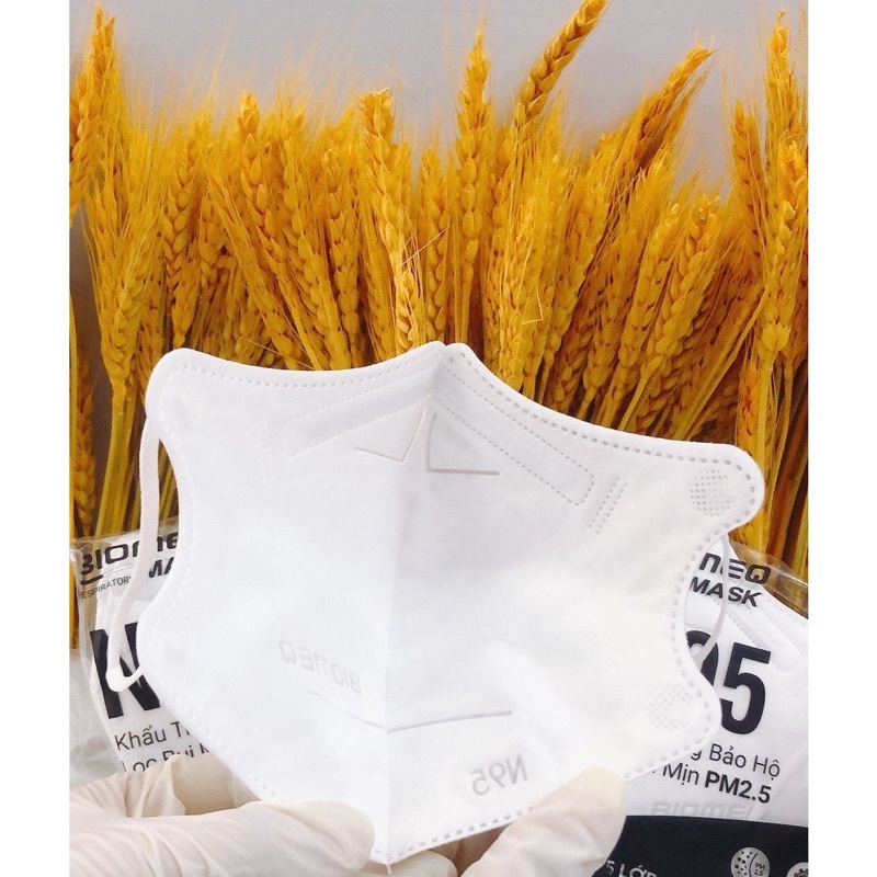 ✅ Khẩu Trang 3D N95- Biomeo MASK 5 Lớp , Lọc Bụi PM2.5 Siêu Mịn 95%