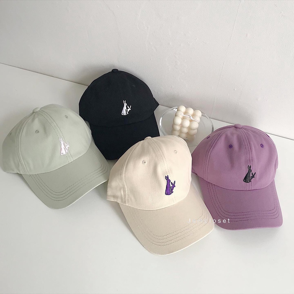 Mũ Lưỡi Trai Nam Nữ JEMCLOSET Thời Trang Rabbit Có Họa Tiết Hình Thỏ Xinh Xắn- 6494