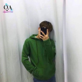 Áo Nỉ Hoodie Có Nón Màu Xanh Rêu Phong Cách Hàn Quốc < FREE SHIP >( size M L XL ) KÈM ẢNH THẬT