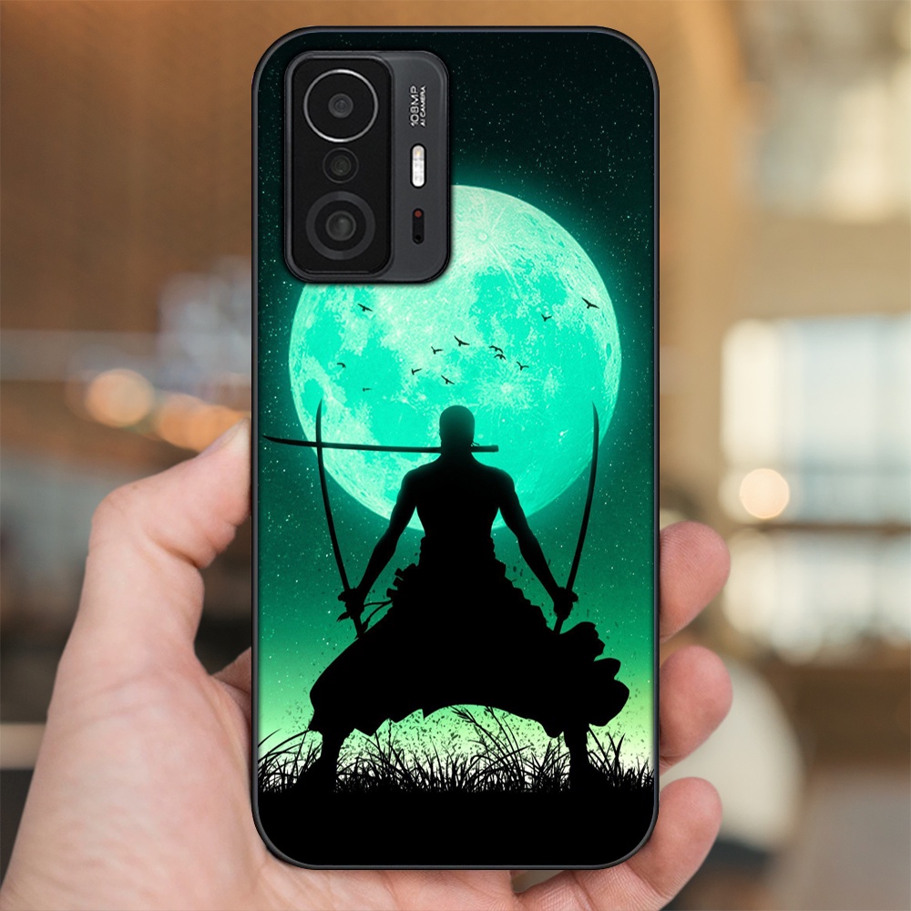 Ốp lưng Xiaomi 11T viền đen in hình Zoro One Piece
