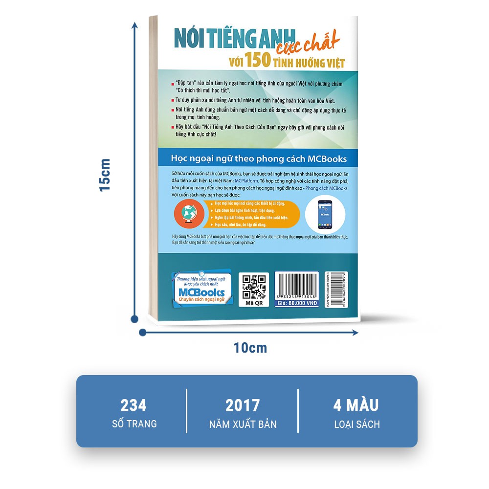 Sách - Nói tiếng Anh cực chất với 150 tình huống Việt - Kèm App Học Online