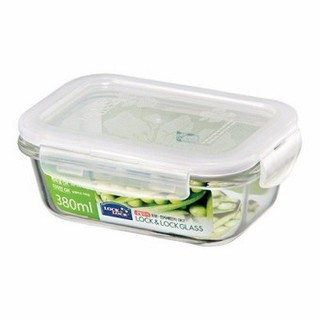 [Lock&Lock] Hộp thủy tinh chữ nhật 380ml Boroseal LLG422