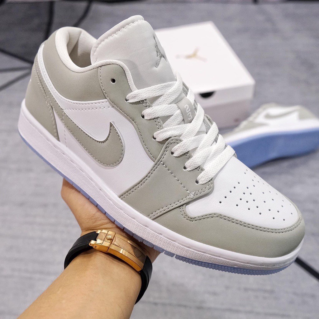 Giày Jordan cổ thấp, jd wolf grey bản SC dễ phối đồ, full bill + box bảo vệ