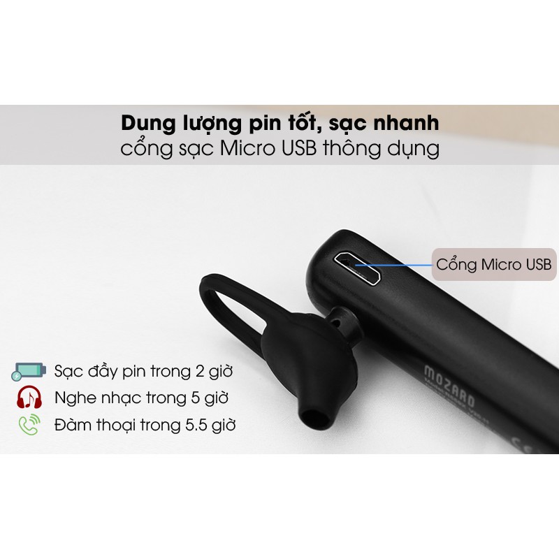 Tai nghe Bluetooth Mozard R559X Đen