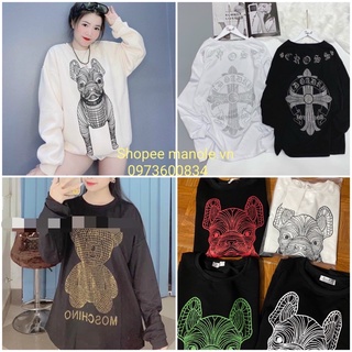 Áo Nỉ Sweater, nỉ nam nữ Form rộng dài tay freesize 40kg_65kg mặc siêu đẹp